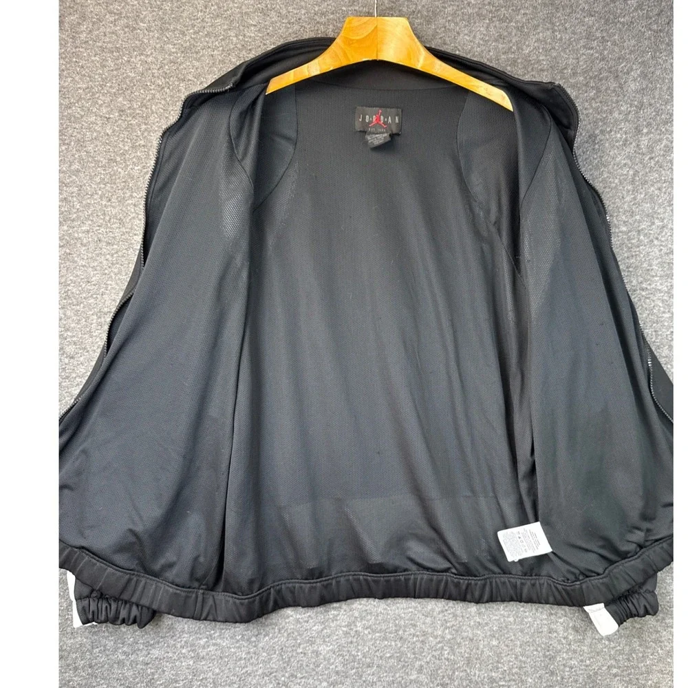 Jordan Jumpman Track Jacket Black White Red Full Zip Men XL Basketball Gym Stain